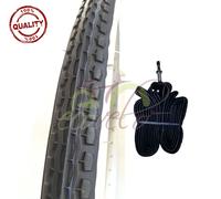 1 CAMERA D'ARIA + 1 COPERTONE BIANCO-NERO BICI 24 x 1.75 GRAZIELLA OLANDA 47-507