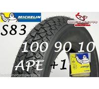 COPERTONE GOMMA 100 90 10 MICHELIN S83 + CAMERA PER PIAGGIO APE 50 PNEUMATICO