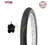 COPERTONE KENDA 20 X 1.75 (47-406) + CAMERA PNEUMATICO NERO BICI STRADALE BMX