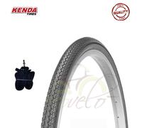 COPERTONE KENDA 26 X 1 3/8 + CAMERA PNEUMATICO GOMMA BICICLETTA STRADALE ADULTO