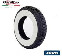 COPERTONE NERO 3.50X8 46J FASCIA BIANCA VESPA CLASSICA EPOCA MITAS MTSAW0001