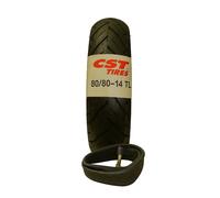 Copertone Pneumatico Gomma 80/80-14 TL CST sleek +camera d'aria x scooter 50 125