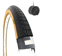 ECOVELO Copertone 20 x 1.75 (47-406) + Camera d'Aria per Graziella Bicicletta Bici City Bike Nero Para