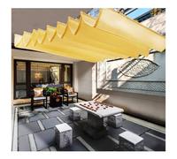 Copertura a baldacchino a onde retrattile, impermeabile, con corda scorrevole, per esterni, verande e giardini, protezione UV, facile da installare