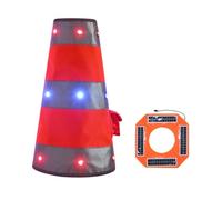 Copertura a cono stradale luminosa a LED solare - Custodia a cono riflettente impermeabile con ricarica for una migliore visibilità notturna - 1 pezzo(Big)