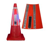 Copertura a cono stradale solare con luci a LED - Set di coni di avvertimento illuminati di notte for costruzioni e strade - 1pcs(Small)