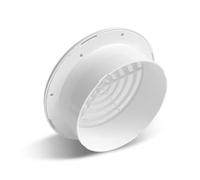 Copertura a griglia circolare rotonda con zanzariera permanente, realizzata in resistente plastica ABS uno schema di ventilazione fisso, per il montaggio parete o soffitto nelle cas bianco 200mm/7.9"