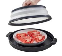 Copertura a microonde per cibo - Previene gli schizzi di cibo | Coprini a vapore pieghevole con forno a forno a microonde con fondo | Guardia di spruzzi multifunzione e vassoio fumante | Copertina di