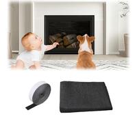 Copertura a Prova di Bambino per Caminetto, Rete per Camino con 5 m di Touch Fasteners, Copertura per Camino in PVC, Impedisce l'Ingresso nel Camino, Non Ignifugo, 73,66 x 101,6 cm