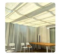 Copertura a vela retrattile impermeabile per patio, giardino, barbecue, 0,6 x 5 m (non diritta bianca), soluzione perfetta per parasole
