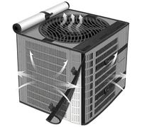 Copertura AC per unità esterna impermeabile Top Dirt Blocking Guard | Copertura per condizionatore d'aria in rete nera per neve, raggi UV, ventilazione, pulizia quotidiana, tutte le stagioni
