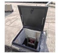 Copertura Accesso Emergenza Sostitutiva Zincato Tetto Hatch Protezione Vento Botola Lucernario Ultimo Piano Complesso Residenziale(65x65cm/2.13x2.13ft)