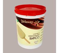 Copertura al Gusto Cioccolato Bianco per Stecco Biscotto Gelato Stickaway Leagel - 1,2 Kg -