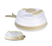 Copertura alimentare per microonde, utensili da cucina riutilizzabili, con maniglia, per forno a microonde, paraspruzzi con vassoio, per la preparazione del cibo, zuppa, snack, frutta, latte, residui