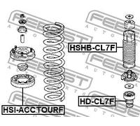 Copertura ammortizzatore pneumatico Assale anteriore HSHB-CL7F FEBEST per HONDA