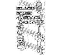 Copertura ammortizzatore pneumatico Assale anteriore MZSHB-CX7F FEBEST per MAZDA