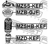 FEBEST Parapolvere, Ammortizzatore MZSHB-KEF MAZDA,CX-5 (KE, GH),CX-3 (DK),3 Hatchback (BM, BN),2 Hatchback (DL, DJ),CX-5 (KF)
