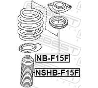 Copertura ammortizzatore pneumatico Assale anteriore NSHB-F15F FEBEST per NISSAN