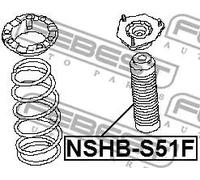 Copertura ammortizzatore pneumatico Assale anteriore NSHB-S51F FEBEST per NISSAN