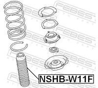Copertura ammortizzatore pneumatico Assale anteriore NSHB-W11F FEBEST