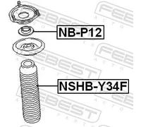 Copertura ammortizzatore pneumatico Assale anteriore NSHB-Y34F FEBEST