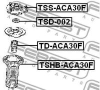 Copertura ammortizzatore pneumatico Assale anteriore TSHB-ACA30F FEBEST