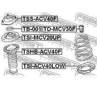 Copertura ammortizzatore pneumatico Assale anteriore TSHB-ACV40F FEBEST