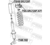 Copertura ammortizzatore pneumatico Assale anteriore TSHB-GRJ120F FEBEST