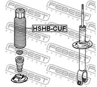 Copertura ammortizzatore pneumatico Assale posteriore HSHB-CUF FEBEST per HONDA