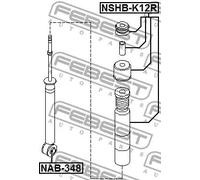 Copertura ammortizzatore pneumatico Assale posteriore NSHB-K12R FEBEST