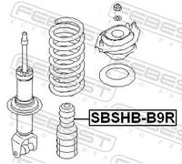 Copertura ammortizzatore pneumatico Assale posteriore SBSHB-B9R FEBEST