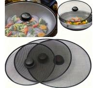 Copertura anti-schizzi - Coperchio in rete resistente al calore, adatto per prevenire schizzi di olio e fumo, mantenere il cibo fresco, scelta ideale per una cucina sana, copertura in rete essenziale 