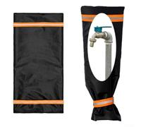 Copertura antigelo per esterni resistente alle intemperie per tubi e rubinetti, realizzata con tessuto Oxford 420D, previene i danni da congelamento durante le dure condizioni invernali (26 x 64 cm)