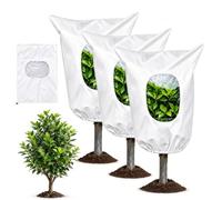 Copertura antigelo per piante con finestra di visualizzazione | Coperture per piante da 59,9 x 80 cm, riutilizzabili, invernali, per arbusti, vasi, alberi giovani, verdure