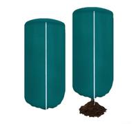 Copertura antigelo per piante, per protezione invernale dal gelo, borsa in tessuto non tessuto con parte superiore arrotondata con cerniera e coulisse, per arbusti, cespugli, alberi, verde (120 x 180