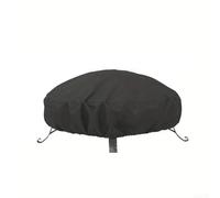 Copertura antincendio per esterni, resistente, in poliestere, rotonda, con design traspirante, colore nero, 85 x 40 cm (85 x 40 cm)