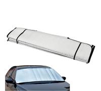 Copertura antineve per parabrezza per auto altamente riflettente, con protezione UV per cinghia, tendalino invernale antigelo per veicolo (59x27, 6 pollici)