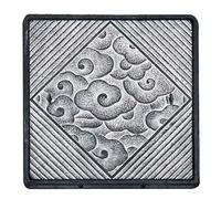 Copertura antipioggia con foro di sollevamento e gancio coperchio per fosse settiche per patio, giardini e sentieri (50 x 50 cm)