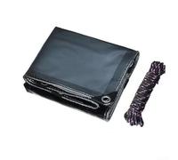 Copertura antipioggia impermeabile in PE per carrelli elevatori 135 x 114 cm, resistente, con pannelli trasparenti e neri, protezione superiore della cabina del carrello elevatore (nero)