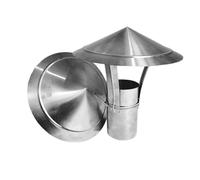 Copertura Antipioggia per Camino Comignolo Antivento Varie Misure Terminale Canna per Camino, Stufa a Legna, Pellet E Caldaia Biomassa(11cm)