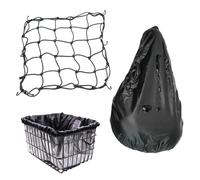 Copertura Antipioggia per Cestini Bicicletta: WIYETY Copertura Antipioggia per Cestino della Bicicletta con Bicicletta Coprisella Impermeabile e Rete Bagagli, Si Adatta alla Maggior Parte delle Bici