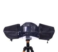 Copertura Antipioggia per Fotocamera Reflex Cerniera, Nero | Nylon e Plastica, Accesso al Treppiede, Cordino Elastico Regolabile, per Riprese All'aperto e Mare