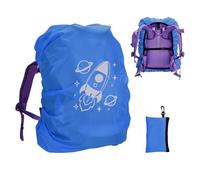 Copertura antipioggia per la scuola, impermeabile, riflettente, con cinghie con fibbia (18 - 35 L), compatibile con ergobag, Scout, Step by Step, McNeill, DerDieDas, Herlitz (razzo)