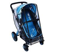 Copertura antipioggia per passeggino, carrozzina, vento, neve, passeggino, parapioggia, accessori da viaggio, taglia universale, per proteggere da pioggia, acqua, plastica EVA trasparente (grande)