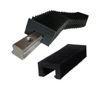 Copertura antipolvere for guida lineare CNC for guide HGR25 1 pezzo, rapporto di compressione 10:1, soffietto protettivo in stile organo(2000mm)