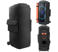 Copertura antipolvere multifunzione, compatibile con JBL PartyBox 720 | Custodia protettiva per altoparlante portatile, antigraffio, con tasche laterali per microfono, caricabatterie, cavo