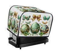 Copertura antipolvere per 4 fette di uova di Pasqua a forma di farfalla, verde oro, per macchina del pane, piccolo elettrodomestico da cucina