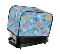 Copertura antipolvere per 4 fette di uova di Pasqua con fiori primaverili, per macchina del pane, piccolo elettrodomestico da cucina