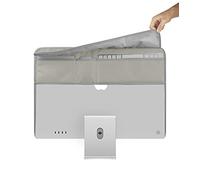 Copertura antipolvere per Apple iMac, compatibile con 24" Apple iMac Desktop Computer PU Pelle Protezione Pad Cover (24'', Grigio)