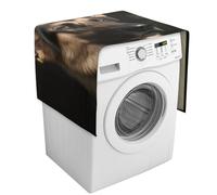 Copertura antipolvere per lavatrice con pastore tedesco, con tasche portaoggetti, copertura antipolvere per lavatrice e asciugatrice, 137,9 x 52,1 cm, per frigorifero e cucina, decorazione per la casa